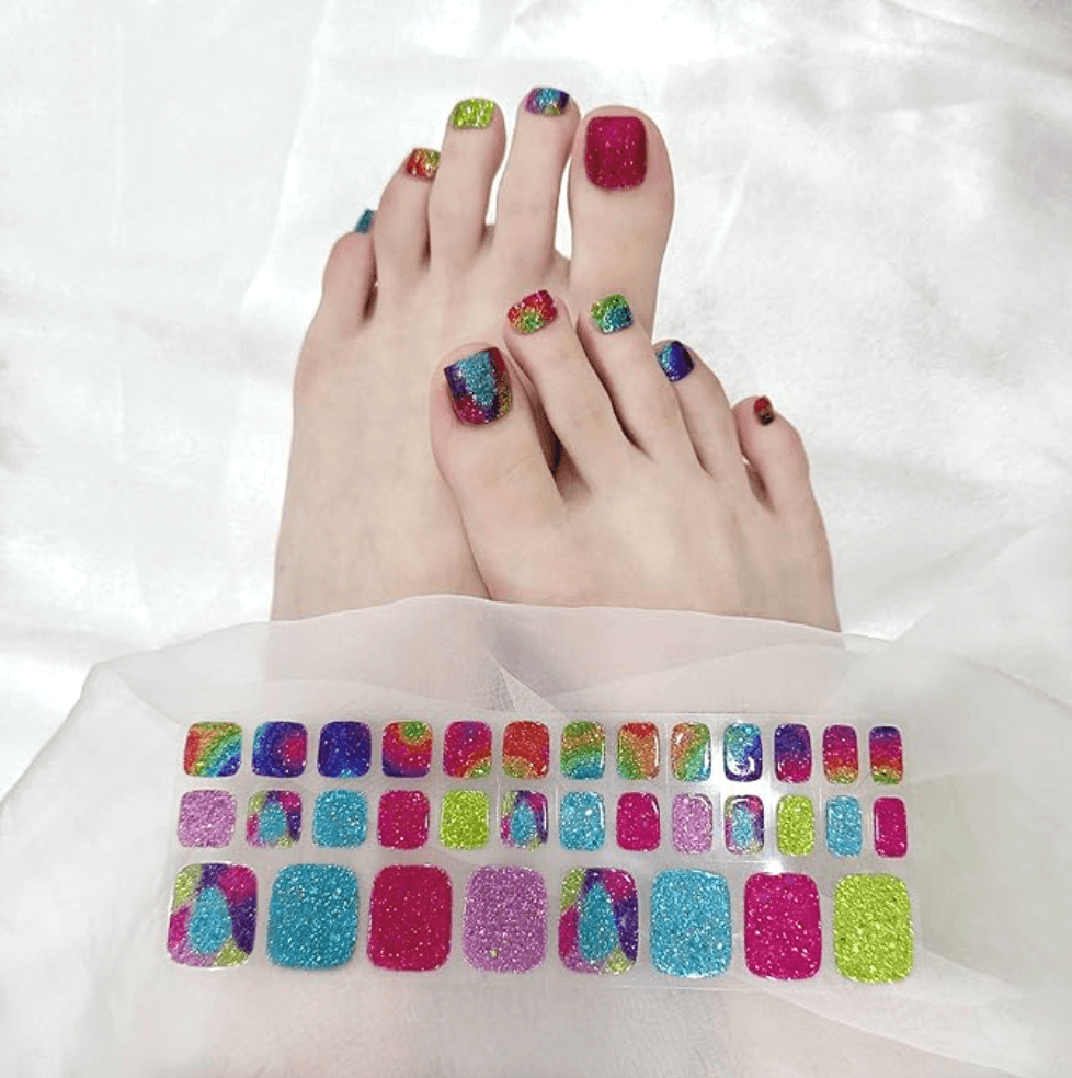 Semi Cured Gel Nail Strips 34 Pcs Glitter Collection NailSala