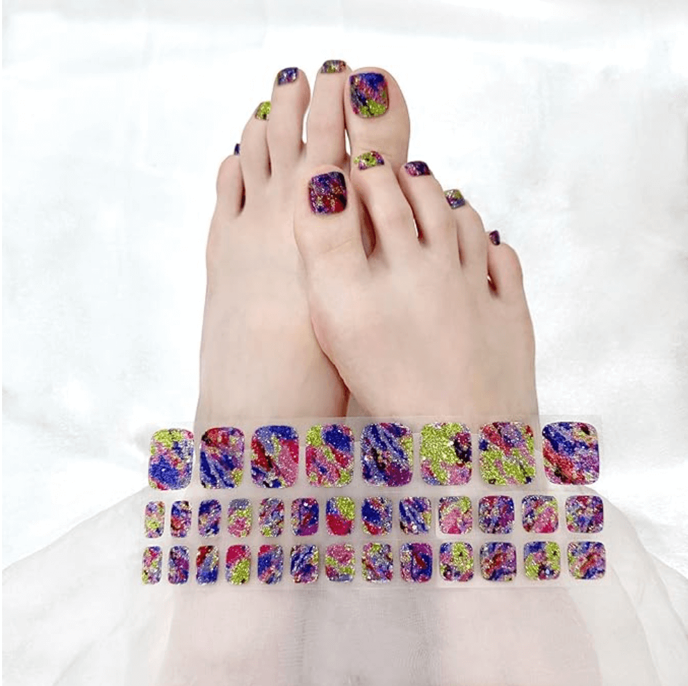 Semi Cured Gel Nail Strips 34 Pcs Glitter Collection NailSala