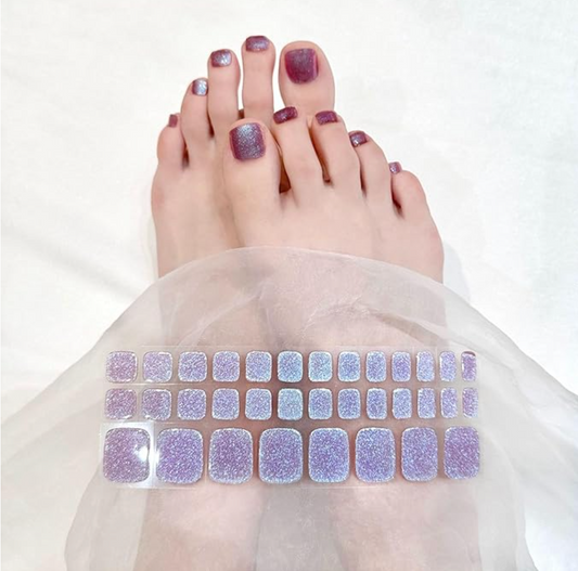 Semi Cured Gel Nail Strips 34 Pcs Glitter Collection