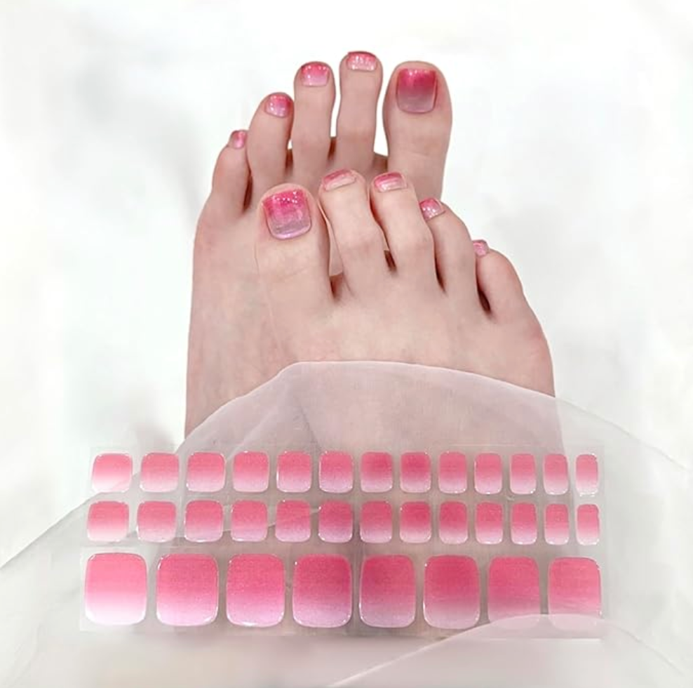 Semi Cured Gel Nail Strips 34 Pcs Glitter Collection