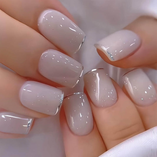 Short Square Press on Nails/24Pcs NailSala