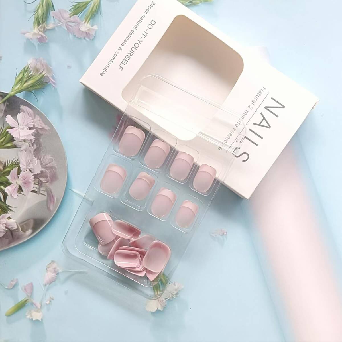 Short Square Press on Nails/24Pcs NailSala