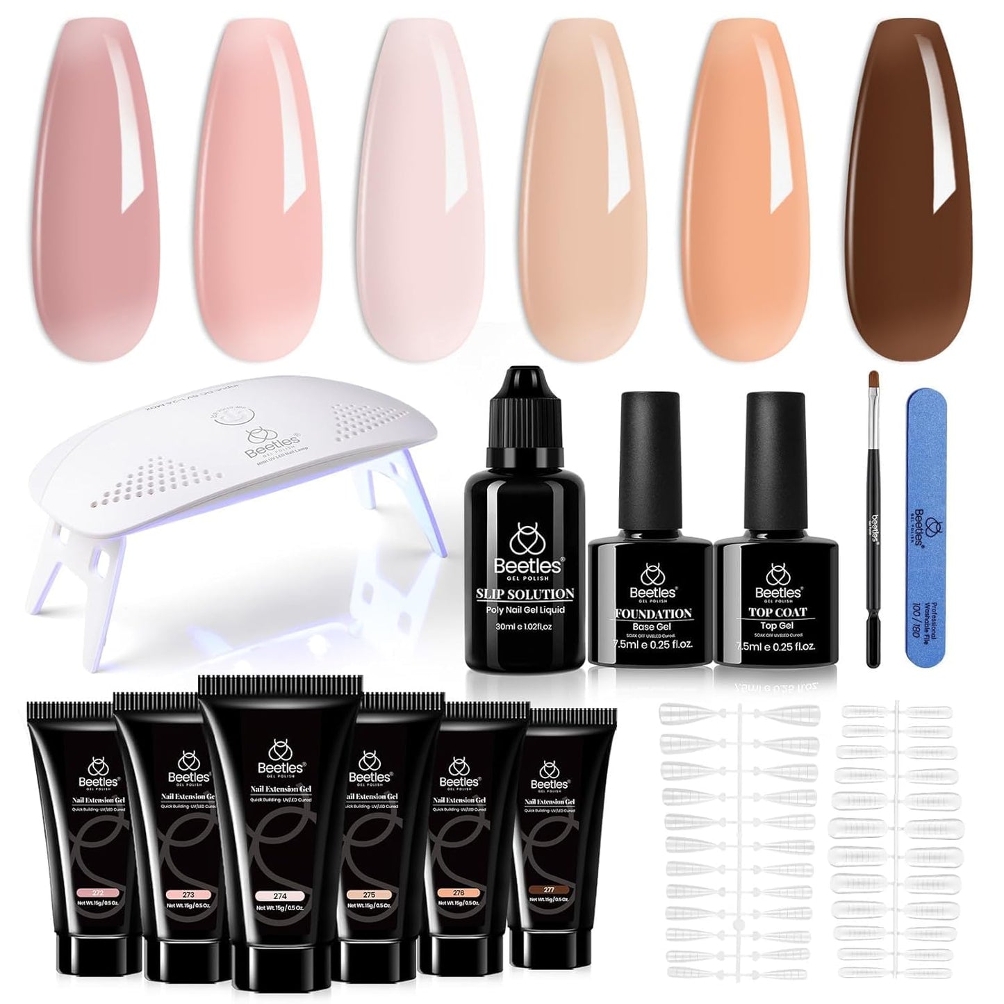 Poly Gel Nail Extension Kit - Winter Collection - 6 Colours