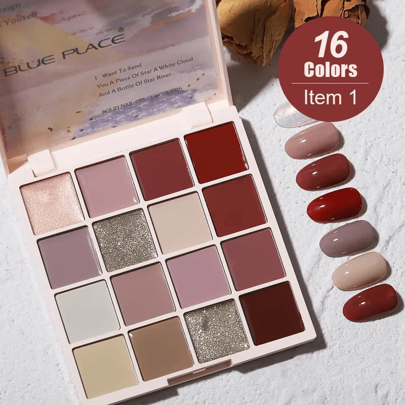 Solid Gel Polish - 16 Colors - Global NailSala