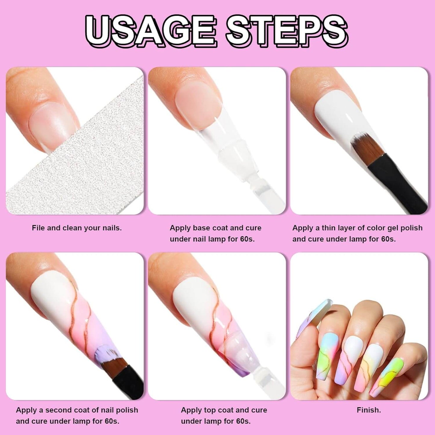 Ombre Gel Palette - 9 Colors NailSala
