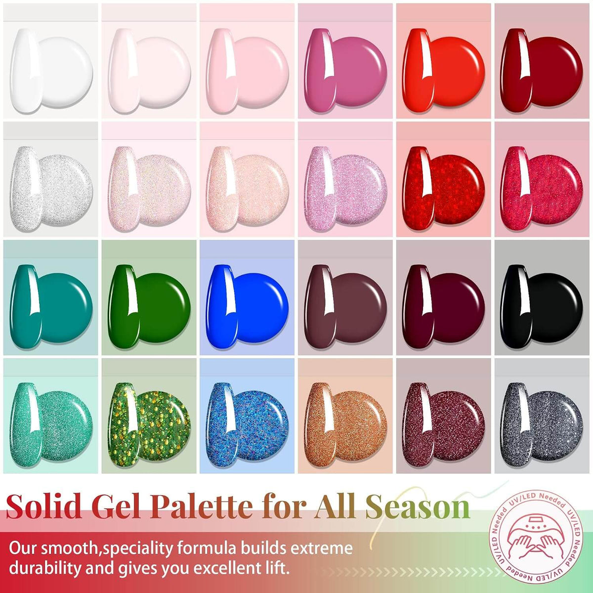 Solid Gel Polish 24 Colors NailSala