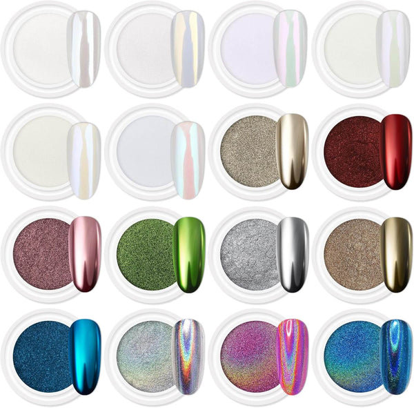 Chrome Nail Powder - 16 Colors