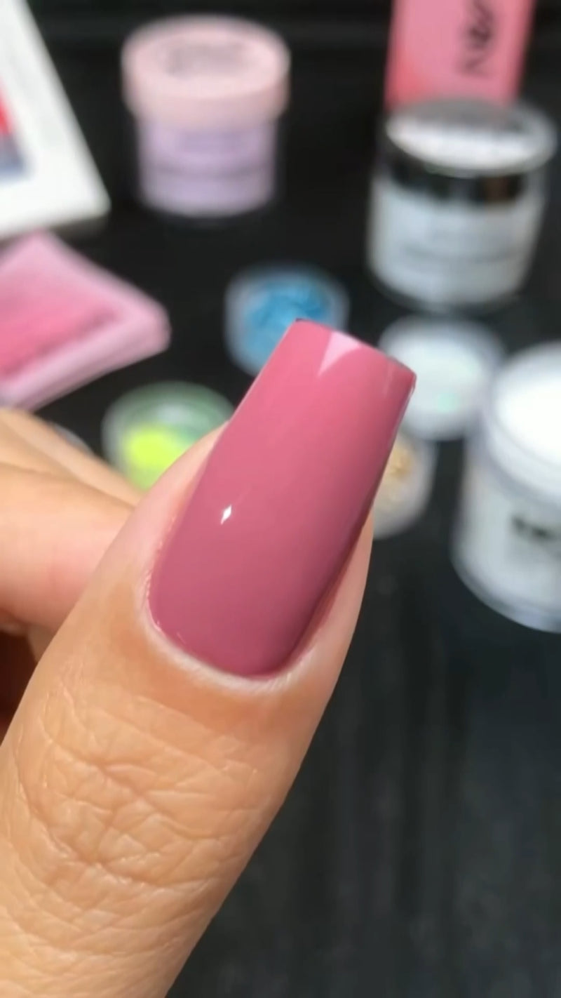 A direct side-by-side visual comparison showing the textures of acrylic powder, polygel, solid gel, soft gel, and a full-coverage Gel-X tip.