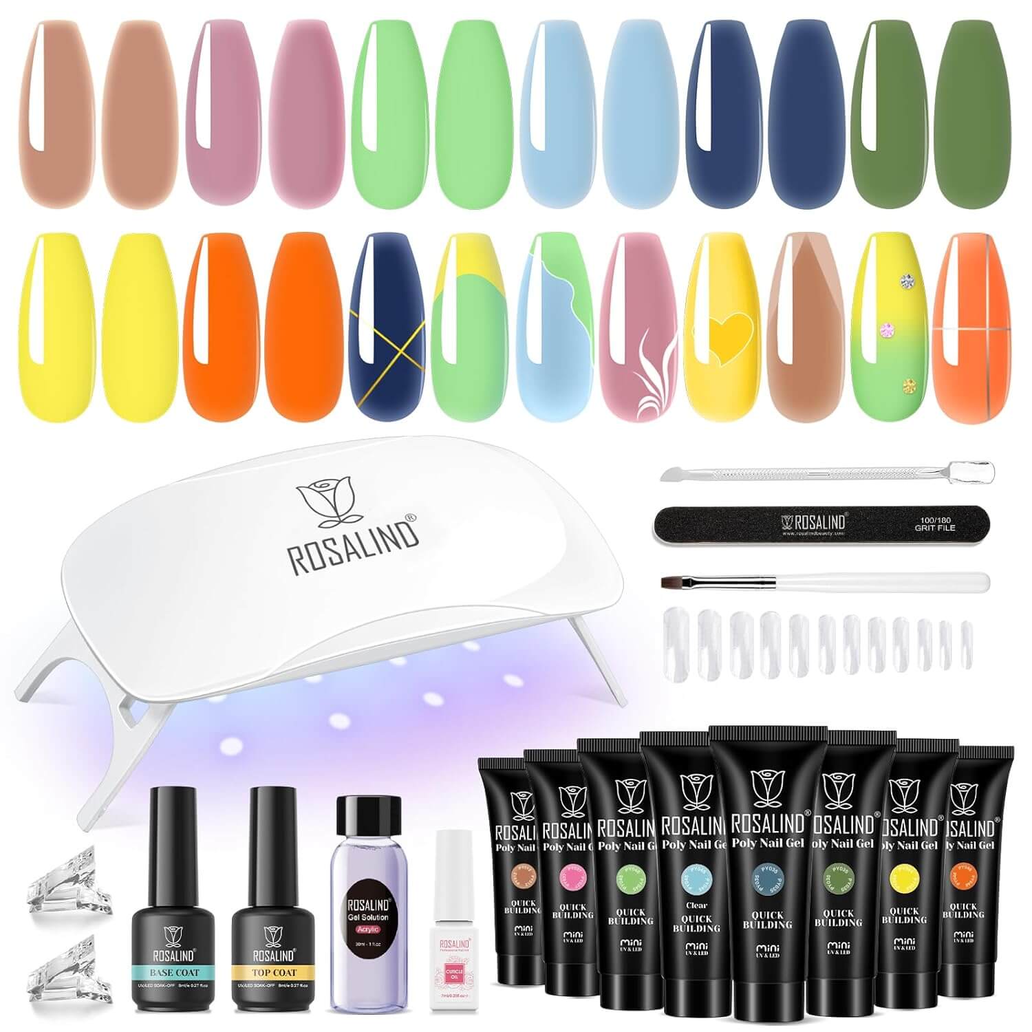 Poly Nail Gel Kit - 8 Vibrant Colors for New Year's – NailSala