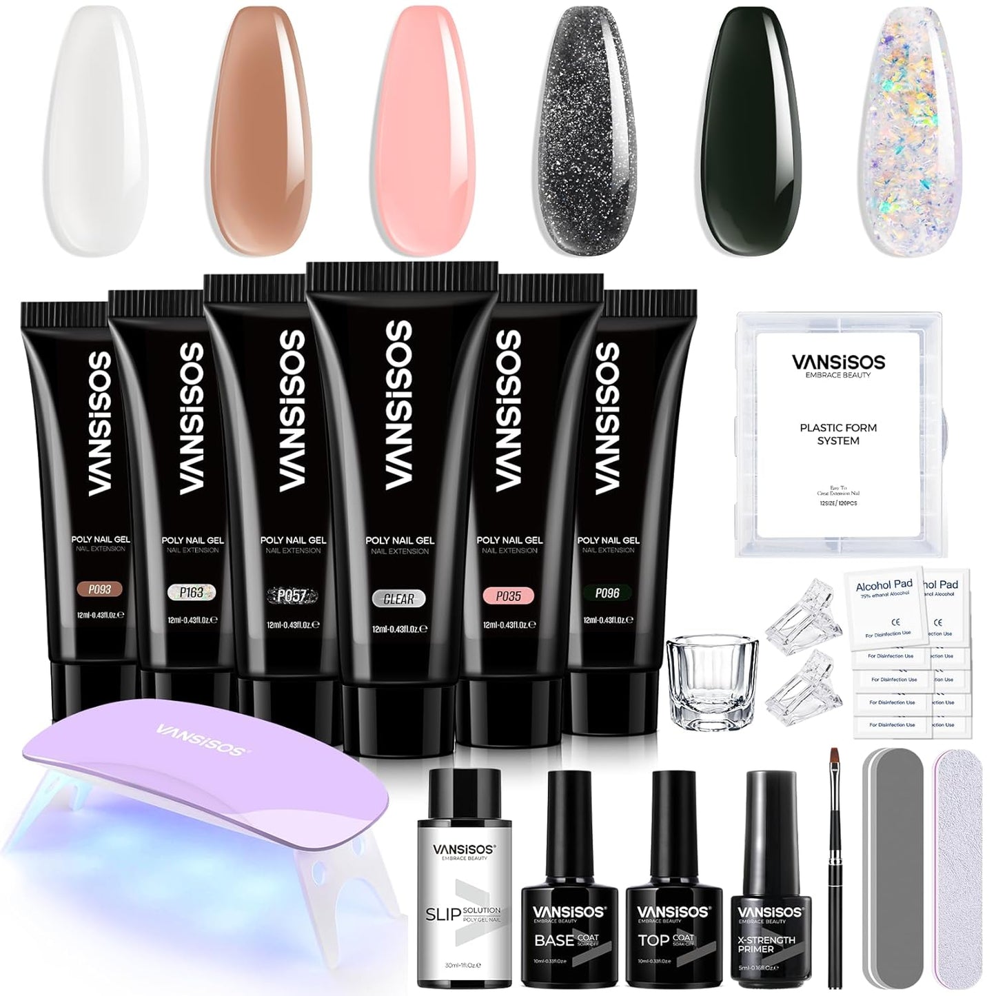 Poly Gel Nail Extension Kit - Winter Collection - 6 Colours