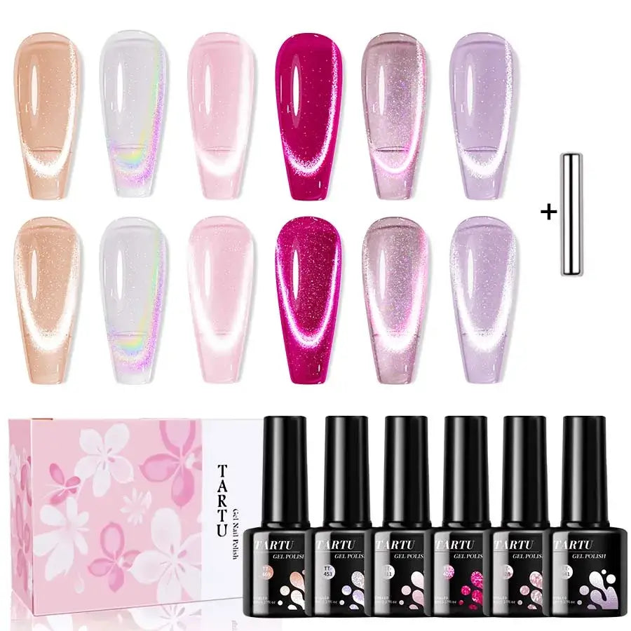 Cat Eye Gel Polish - 6 Colours - Global NailSala