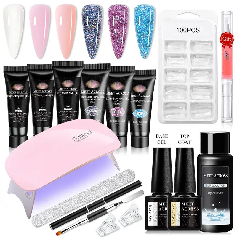 Poly Nail Gel Extension Kit - 6 Colours NailSala