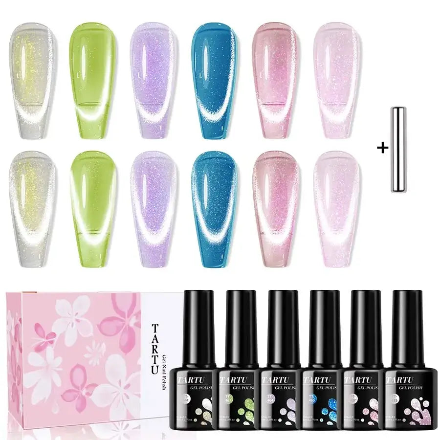 Cat Eye Gel Polish - 6 Colours - Global NailSala