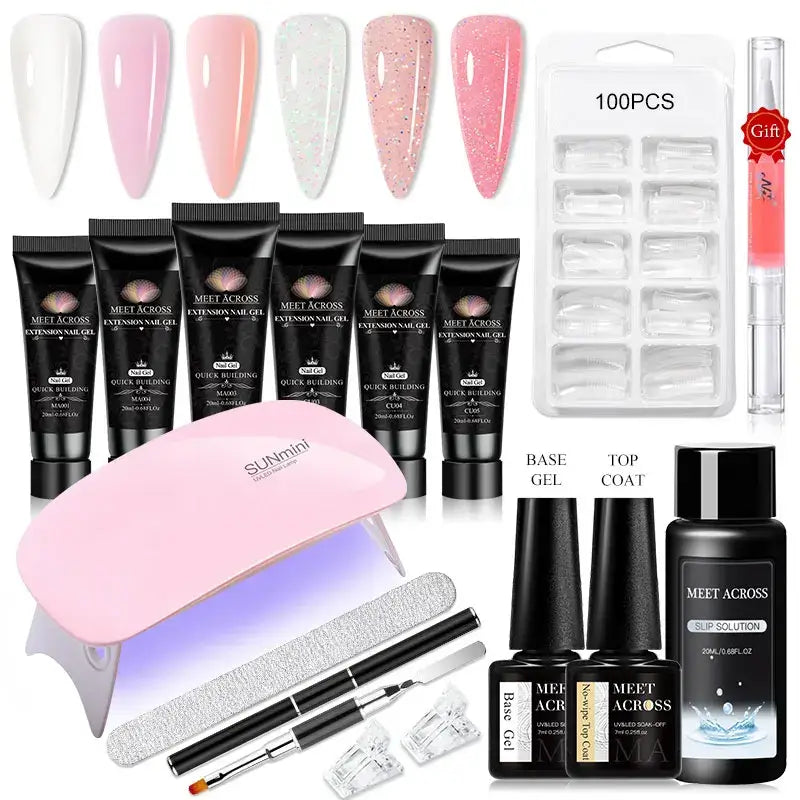 Poly Nail Gel Extension Kit - 6 Colours NailSala