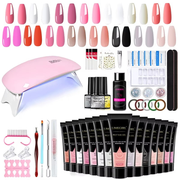 Poly Gel Nail Extensions Kit 15 Colours 🔥 RedHot Deal 🔥 3 Days Deli