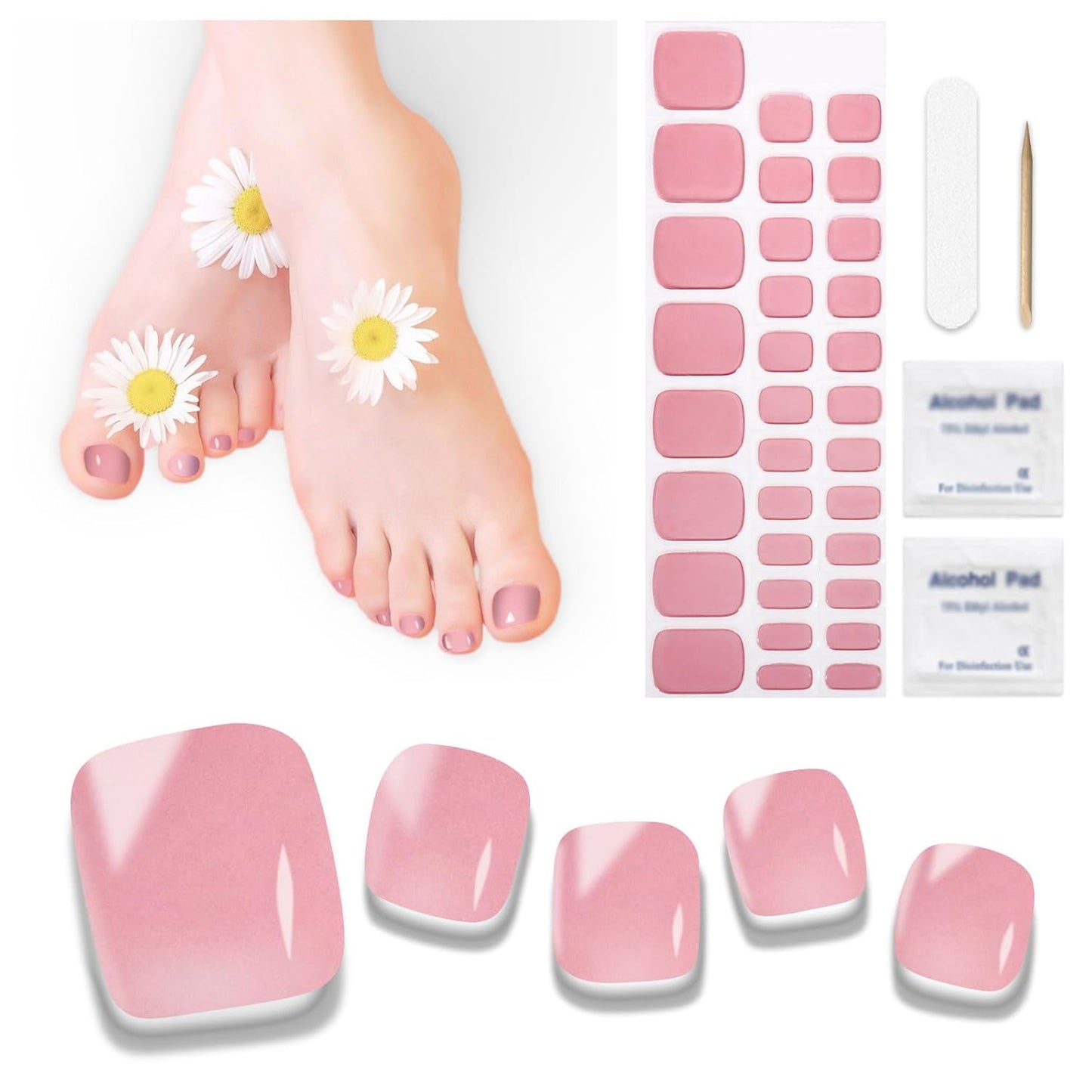 Semi Cured Gel Toe Nail/34 Tips